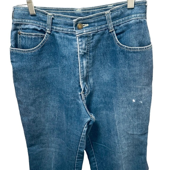 VINTAGE Saxseon Denim Patch High Rise Jeans Dallas Texas Women’s - Picture 6 of 7